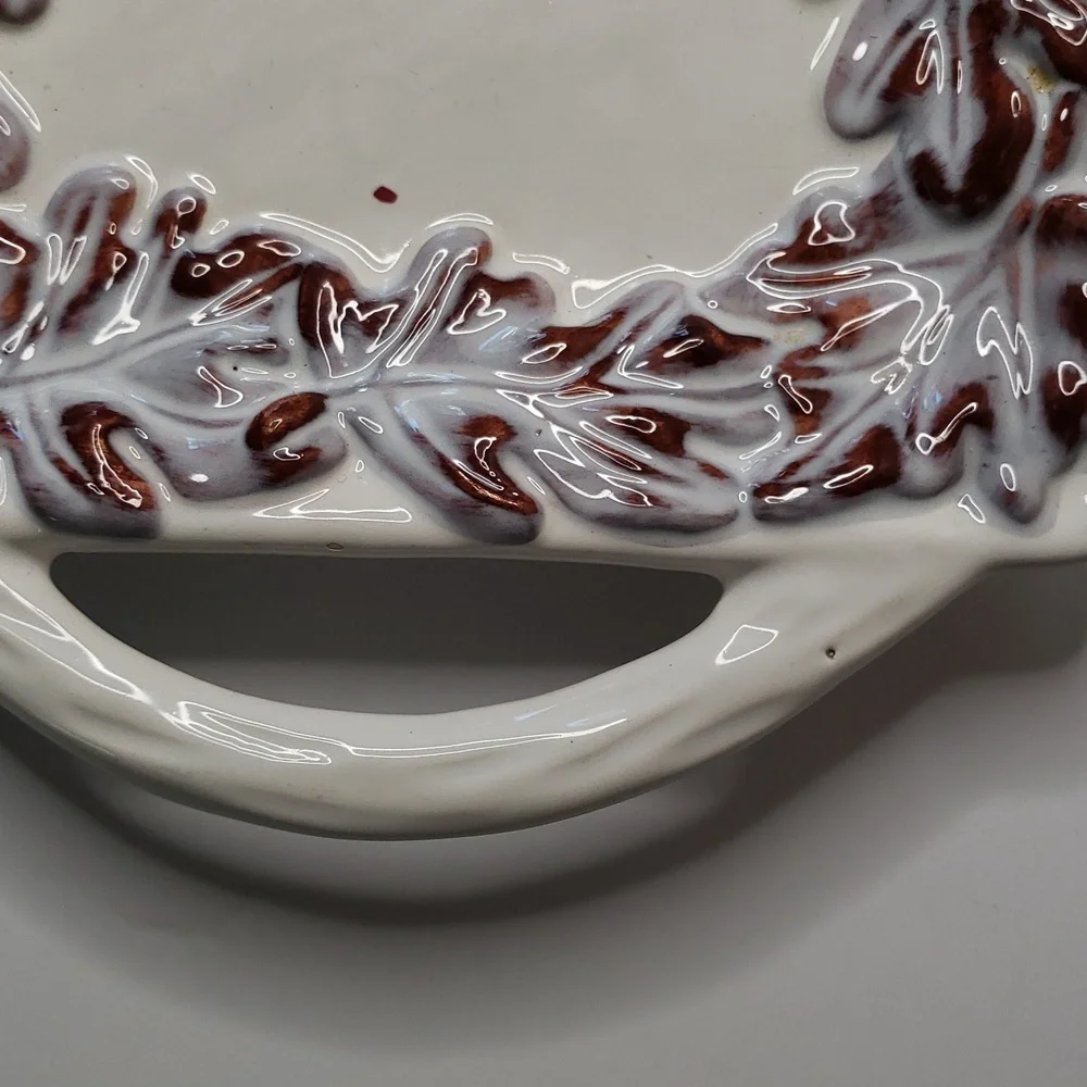 East West Distributing, leaf plate/tray, ceramic, collectible.  101